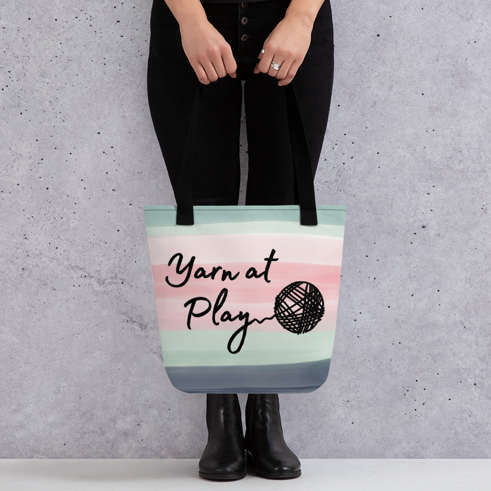 Yarn At Play Tote Bag - Watercolor Print